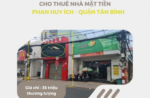 Cho thuê nhà Mặt Tiền Phan Huy Ích, 110m2, 1 LẦU, 35 triệu
